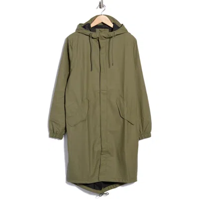 Rains Waterproof Fishtail Parka In Marsh