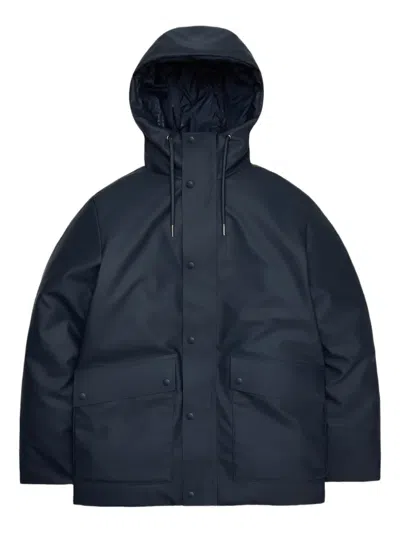 Rains Waterproof Hooded Jacket In Blue