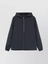 Rains Waterproof Hooded Jacket With Pockets And Elastic Cuffs In Blue