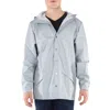 Rains Waterproof Hooded Rain Coat In Gray