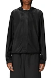 Rains Waterproof Hooded Rain Jacket In Black Grain