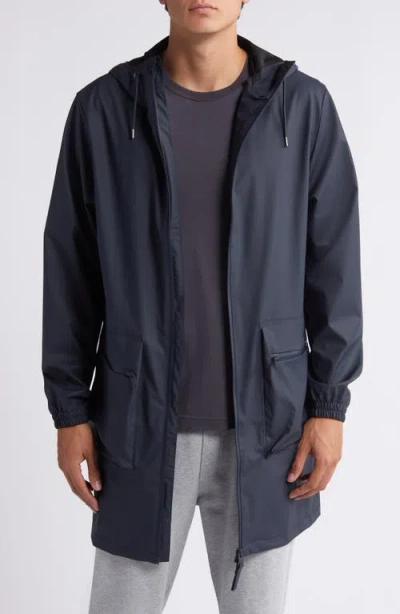 Rains Waterproof Hooded Rain Jacket In Navy