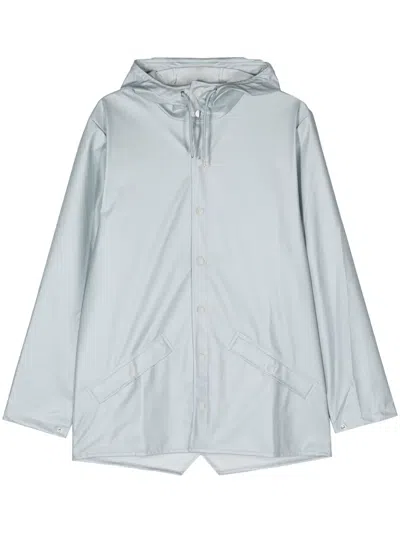 Rains Waterproof Hooded Raincoat In Grey