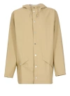 Rains Snap Closure Raincoat Jacket In Sand In Neutrals