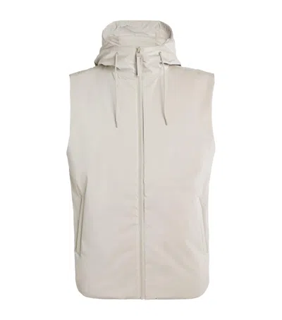 Rains Waterproof Lohja Hooded Gilet In White