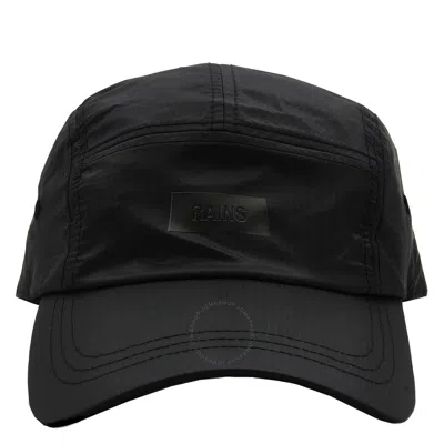 Rains Waterproof Nylon 5 Panel Ripstop Cap In Black
