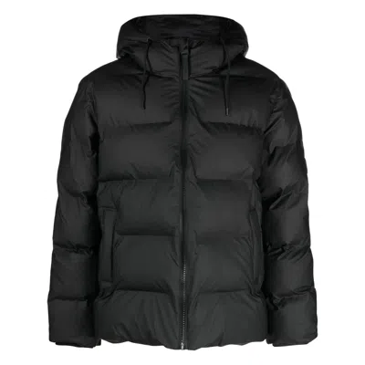 Rains Waterproof Padded Down Jacket In Black