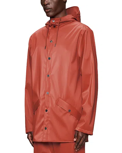 Rains Waterproof Rain Jacket In Orange