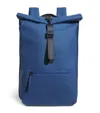 Rains Waterproof Rolltop Backpack In Blue