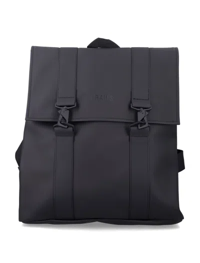 Rains Waterproof Rolltop Backpack In Nero