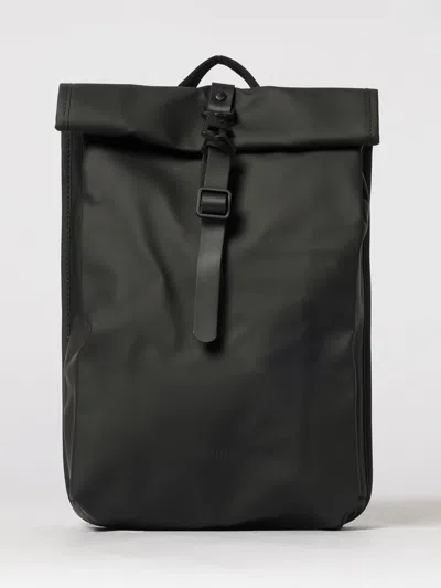 Rains Waterproof Rolltop Rucksack In Polyester In Black