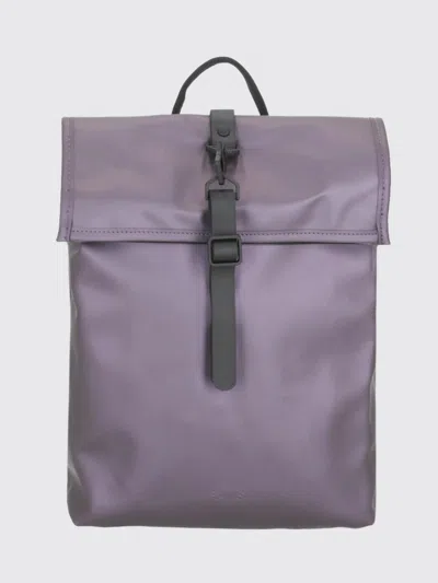 Rains Waterproof Rolltop Rucksack In Polyester In Purple