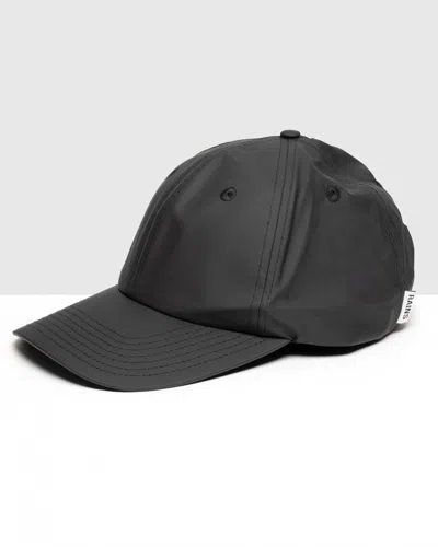 Rains Waterproof Six Panel Cap In 01 Black