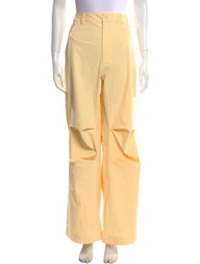 Pre-owned Rains Wide Leg Pants In Yellow