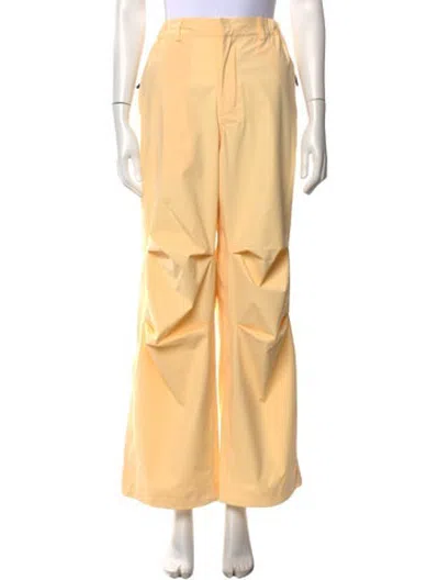 Pre-owned Rains Wide Leg Pants In Yellow