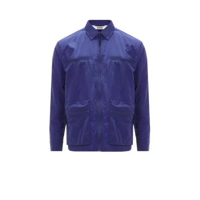 Rains Windproof Nylon Jacket In Blue