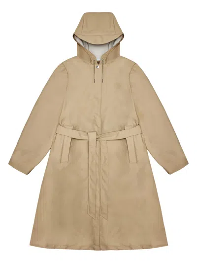Rains Women's A-line Longer W Jacket In Sand