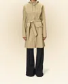 Rains Women's Curve With Jacket In Sand In Brown