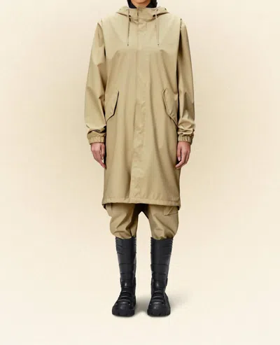 Rains Women's Fishtail Parka In Sand In Brown
