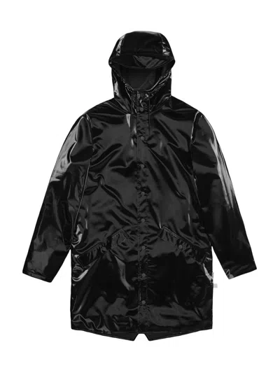 Rains Women's Long Rain Jacket In Black