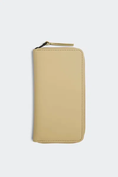 Rains Women's Long Zip Wallet In Sand In Green