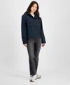 Rains Women's Short Zip-front Waterproof Raincoat In Navy