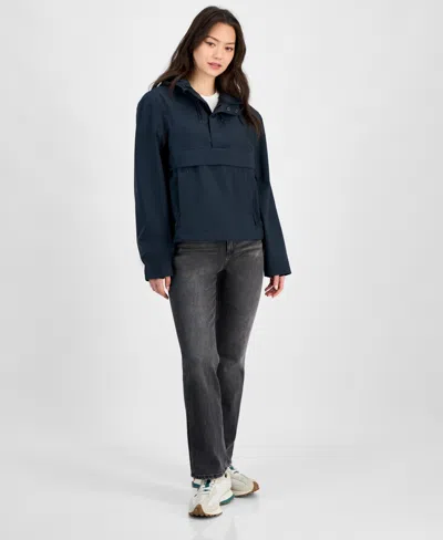 Rains Women's Short Zip-front Waterproof Raincoat In Navy