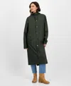Rains Women's Snap-front Waterproof Maxi Raincoat In Green