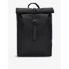 Rains Black Mini Rolltop Backpack In 01 Black