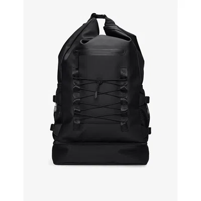 Rains Womens Black Texel Mountaineer Coated-shell Backpack
