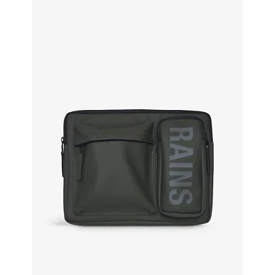Rains Womens Green Texel Coated-shell 14'' Laptop Case In Green