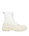 Rains X Diemme Woman Ankle Boots White Size 7 Textile Fibers In White