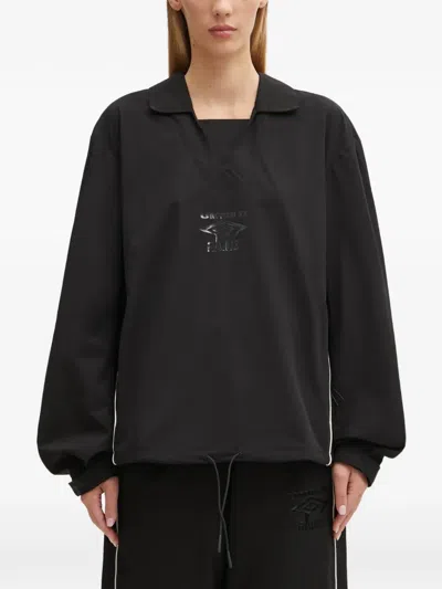 Rains X Umbro Drawstring Long-sleeved Jacket In Black