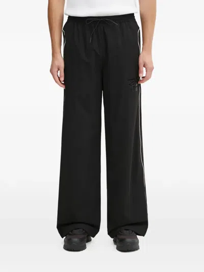 Rains X Umbro Drawstring Piping Track Pants In Black