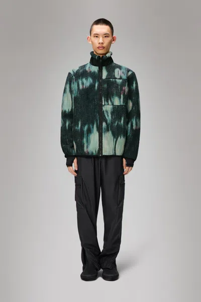 Rains Yermo Fleece Jacket In Animal Print