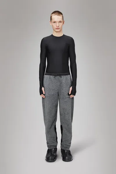 Rains Yermo Fleece Pants Regular In Dark Grey Melange