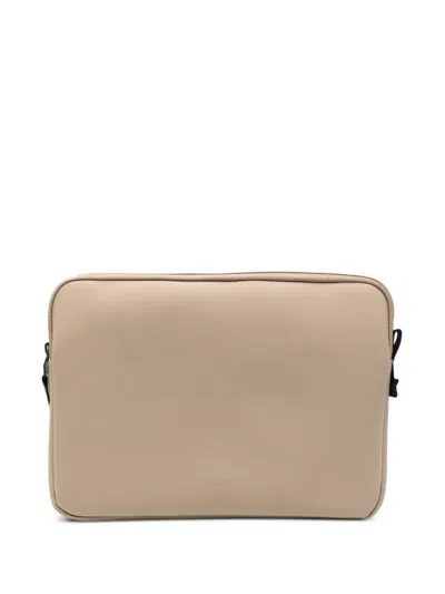 Rains Zip Laptop Bag In Neutral