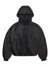 Rains Zipped Hooded Jacket In Black