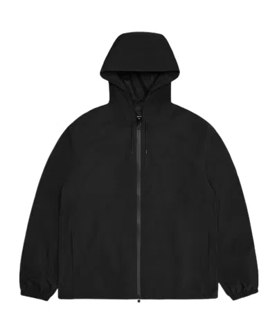 Rains Zippered Long-sleeved Casual Jacket In Black