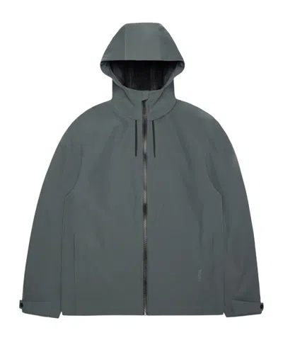 Rains Zippered Long-sleeved Casual Jacket In Green