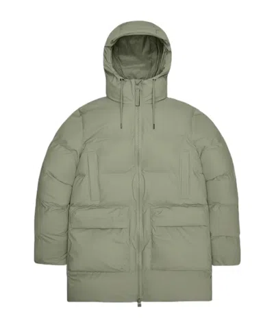 Rains Zippered Quilted Cotton Jacket In Nude