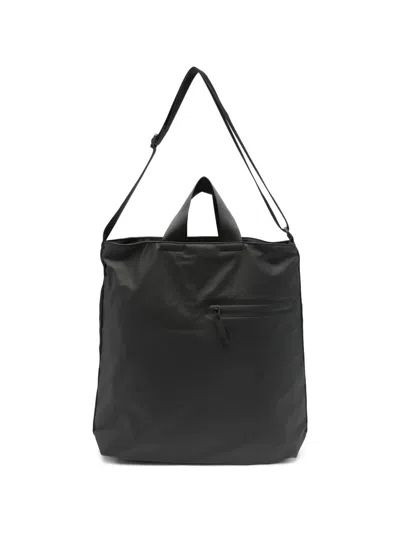 Rains Zip-pocket Tote Bag In Black