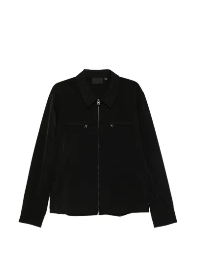 Rains Zip-up Collared Jacket In Black
