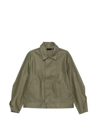 Rains Zip-up Collared Jacket In Green