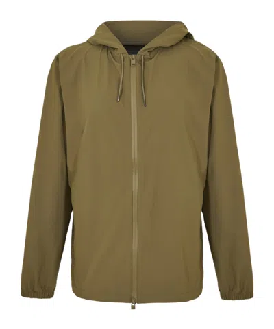 Rains Zip-up Hooded Casual Jacket In Green