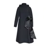 Rainsisters Women's Black Coat In A-line Cut With A Bow: Luxurious Bow In Black