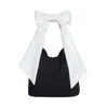 Rainsisters Women's Black Moonlight Bow Tote Bag In Black