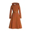 Rainsisters Women's Brown Coat With Hood: Caramel Field In Brown