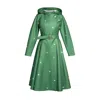 Rainsisters Women's Green Trench Coat: Primrose In Bloom