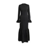 Rainsisters Women's Long Sleeve Maxi Dress In Black: Quiet Elegance In Black